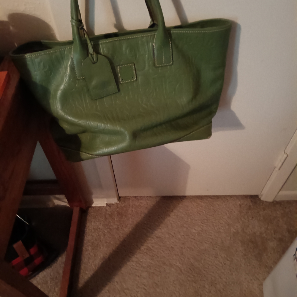 Dooney & Bourke Green Embossed Shoulder Bag